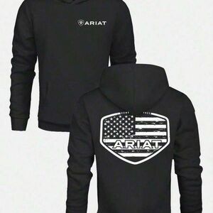 Men’s Graphic Hoodie – Black, Size 14 (Oversized XXL)